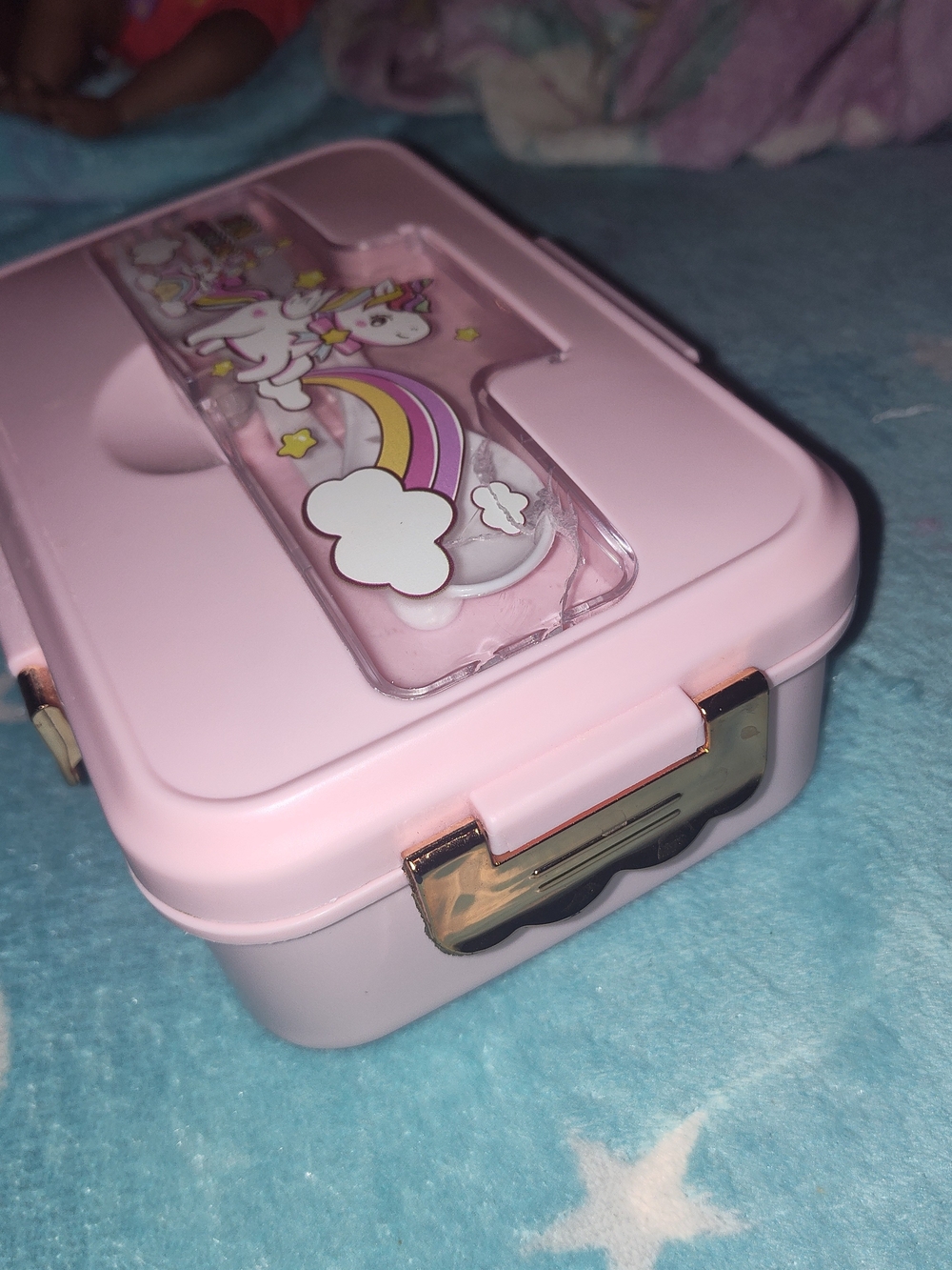 Kawaii Hard Pink Unicorn Lunchbox - Picture 5 of 14